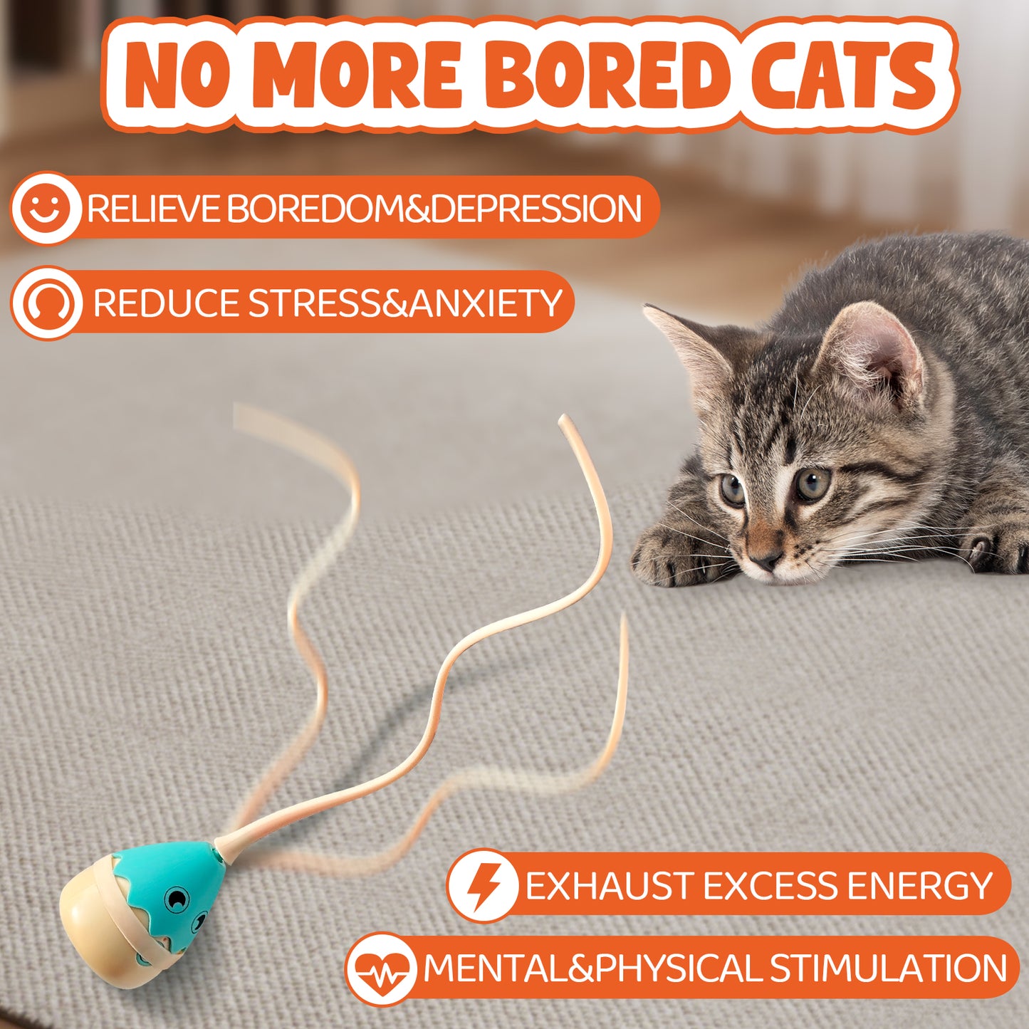Likeypaw Automatic Silicone Mouse Tail Cat Toy