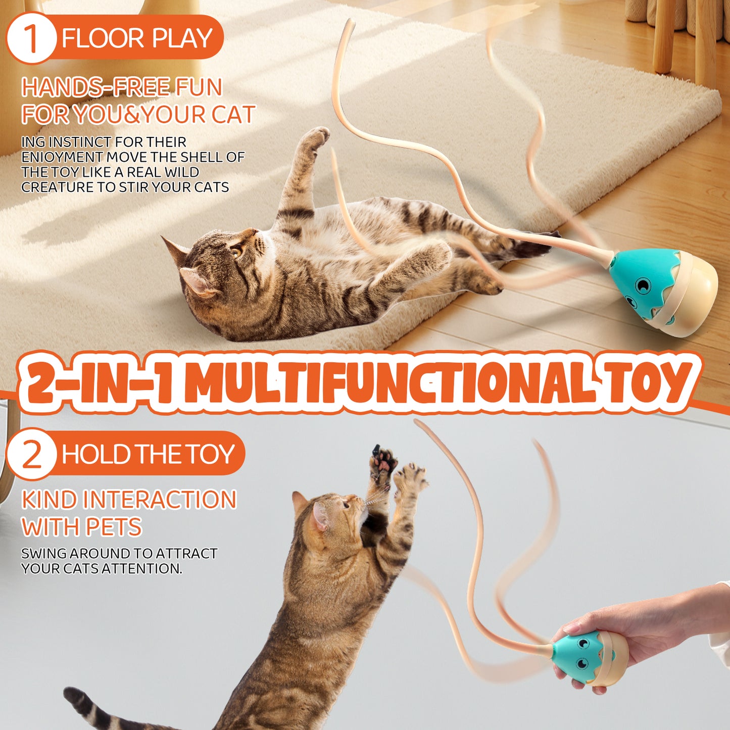 Likeypaw Automatic Silicone Mouse Tail Cat Toy