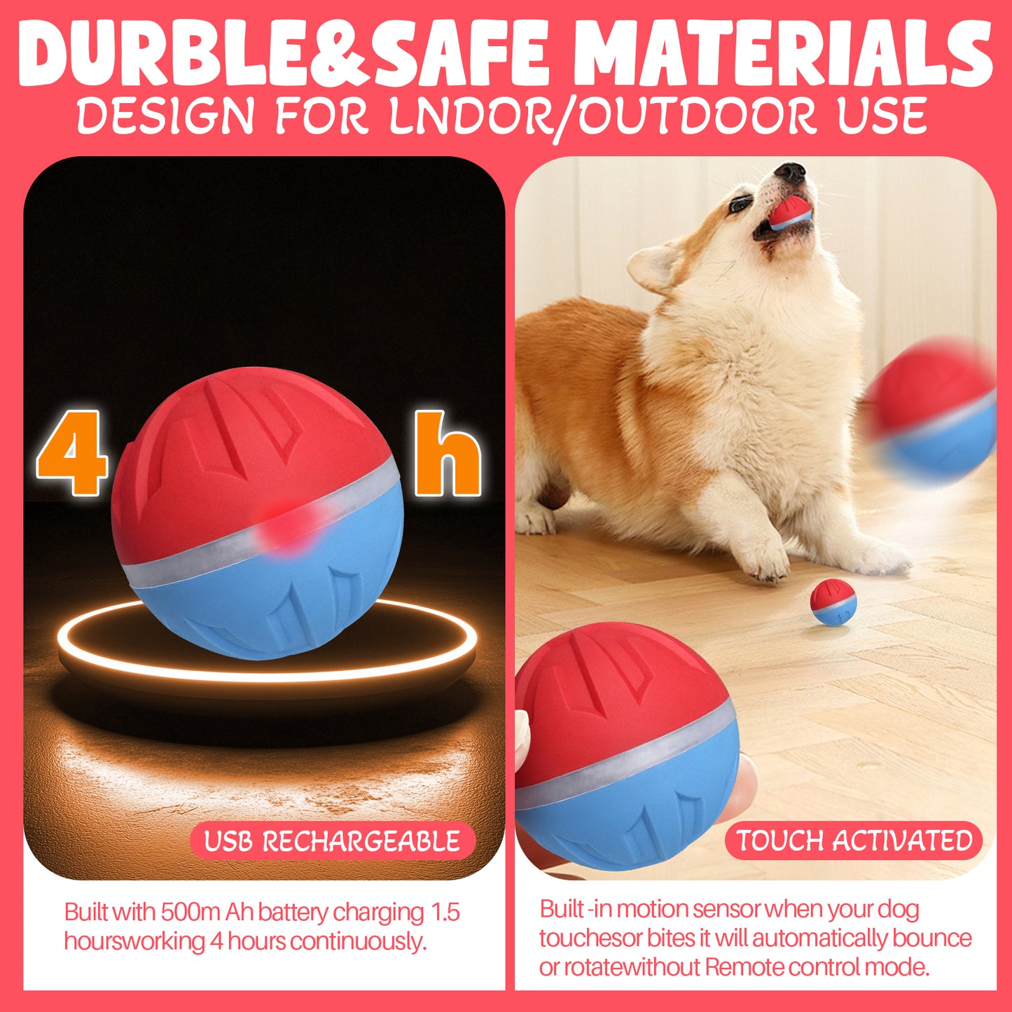 Likeypaw Pet Interactive Dog Ball-Suitable for indoor and outdoor play