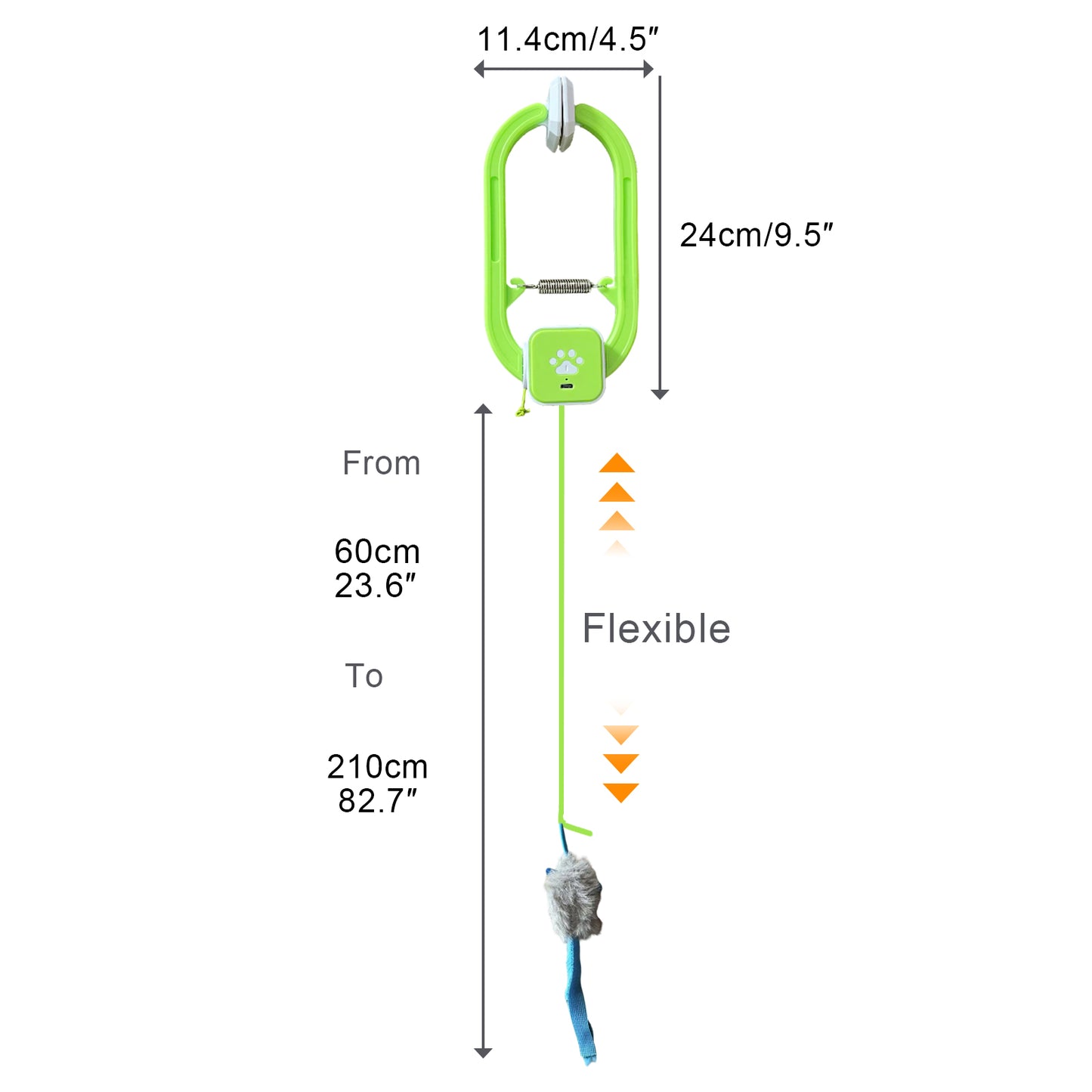 Interactive Cat Teaser Wand with Feather & Bells – Fun Exercise Toy for Cats