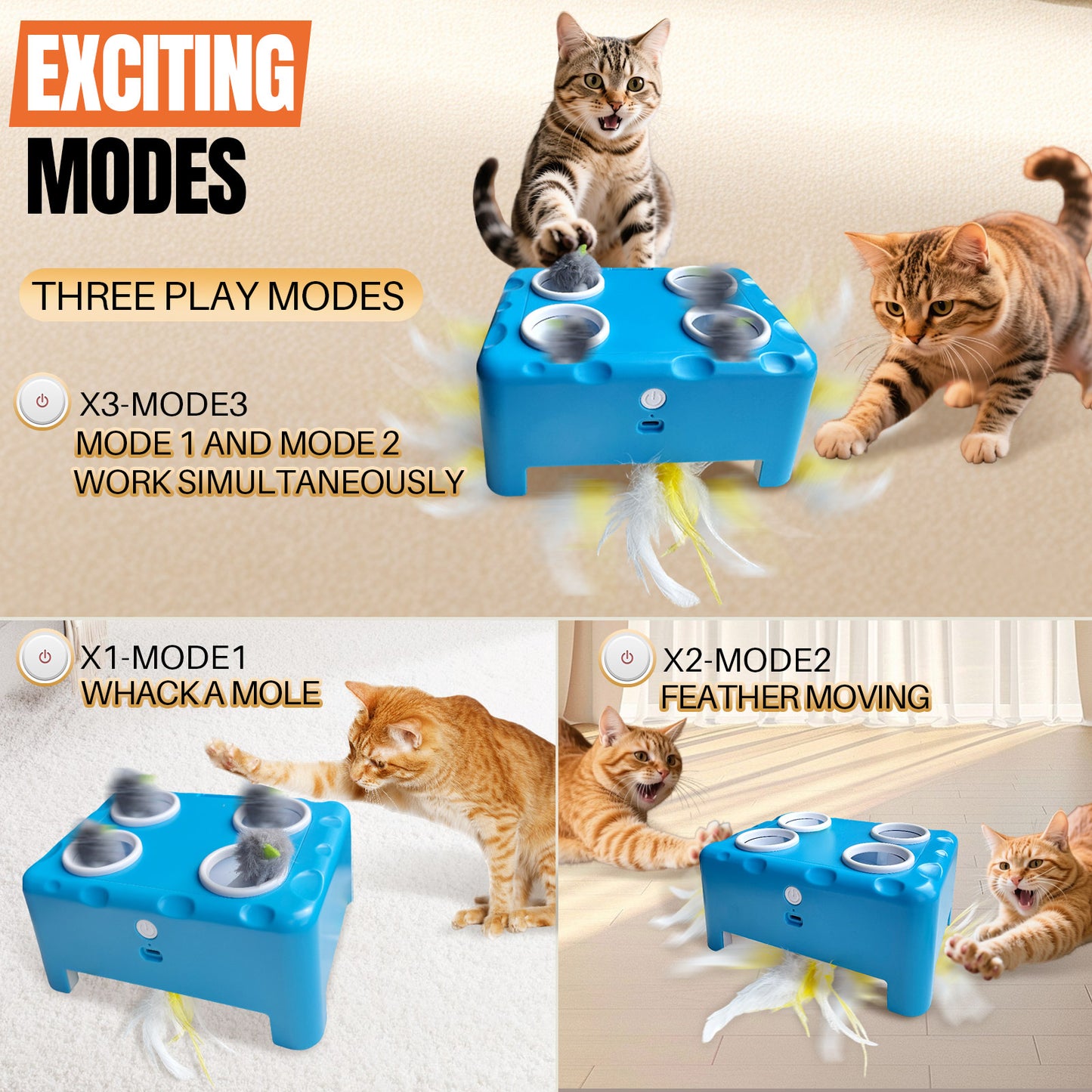 Likeypaw Pet  Cheese Magic House Cat Toy-Great for Multi-Cat Play