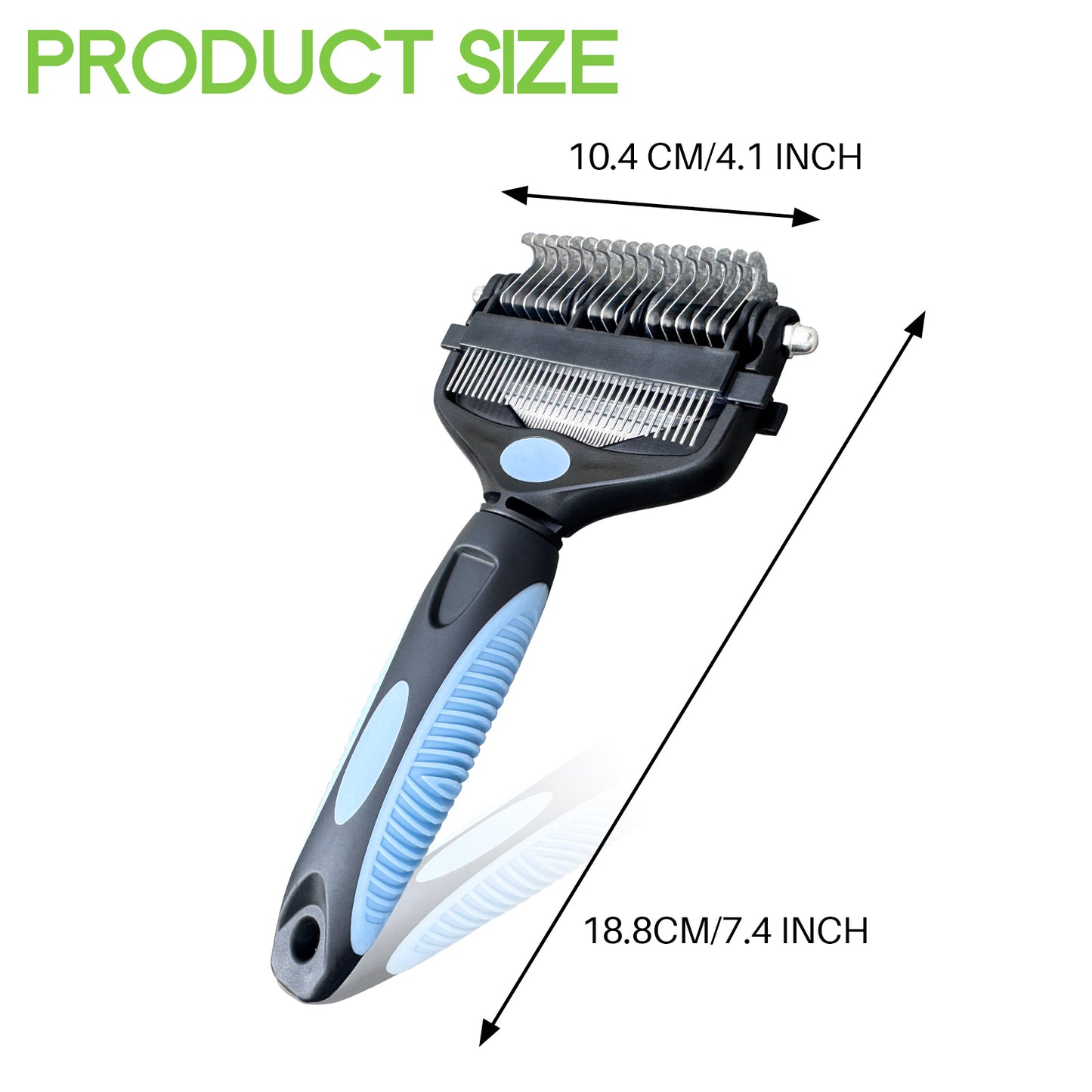 Likeypaw Pet  3-IN-1 Pet Grooming Tool - Undercoat Rake, Dematting Comb & Deshedding Brush for Cats & Dogs