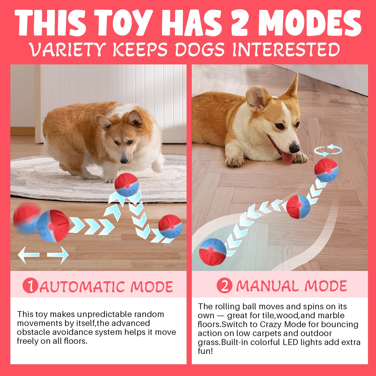 Likeypaw Pet Interactive Dog Ball-Suitable for indoor and outdoor play