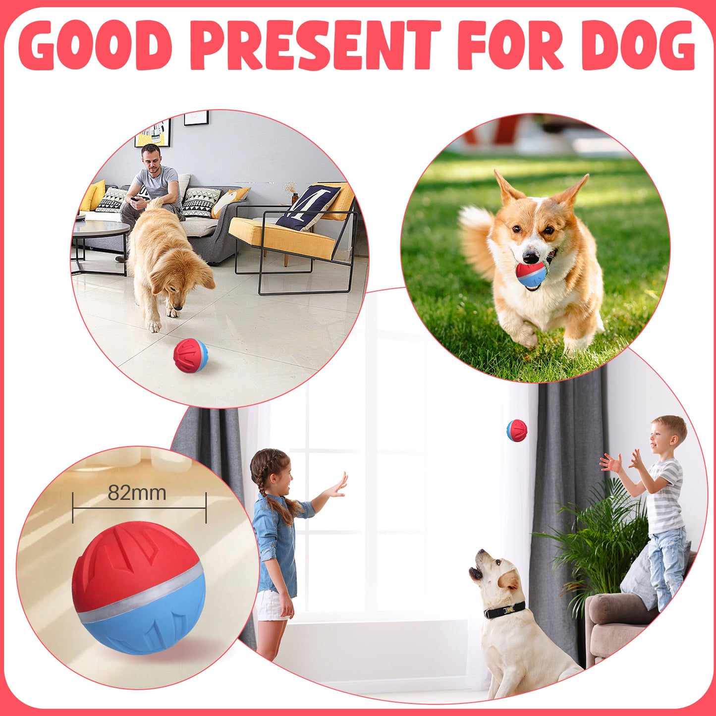 Likeypaw Pet Interactive Dog Ball-Suitable for indoor and outdoor play