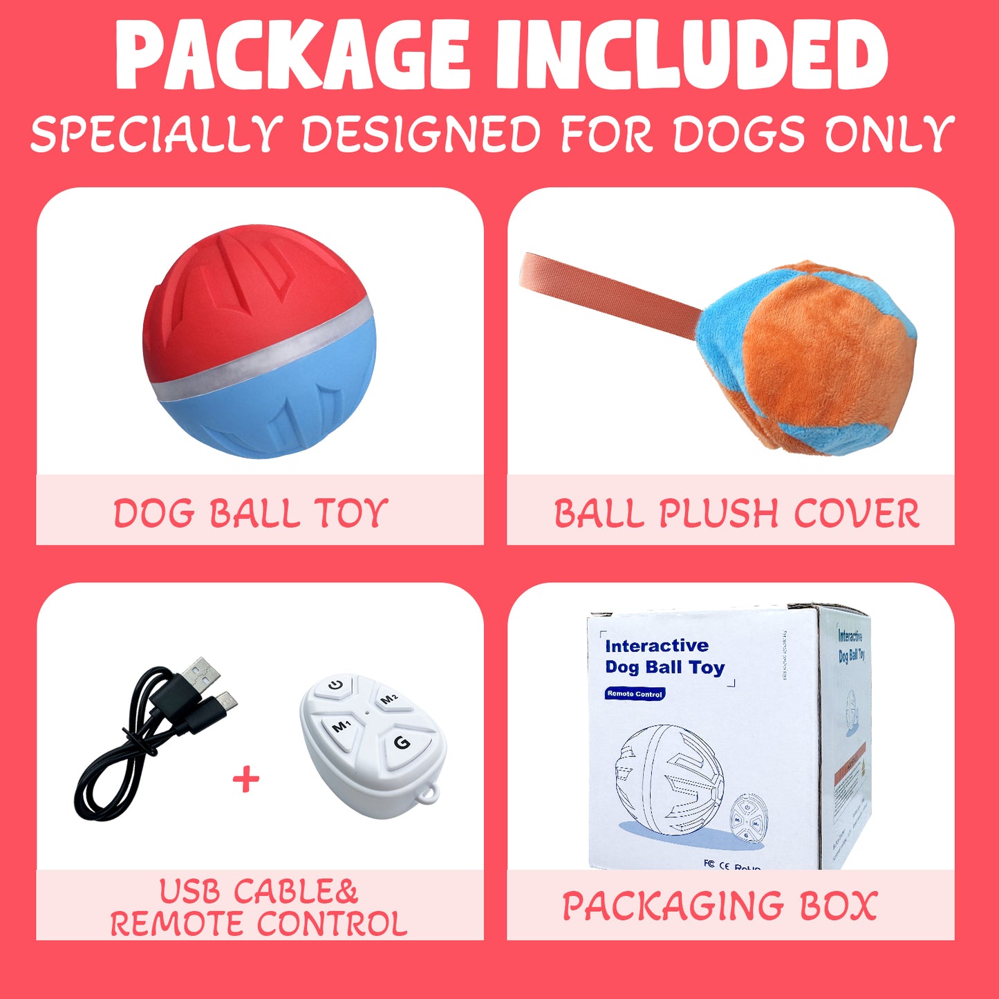 Likeypaw Pet Interactive Dog Ball-Suitable for indoor and outdoor play
