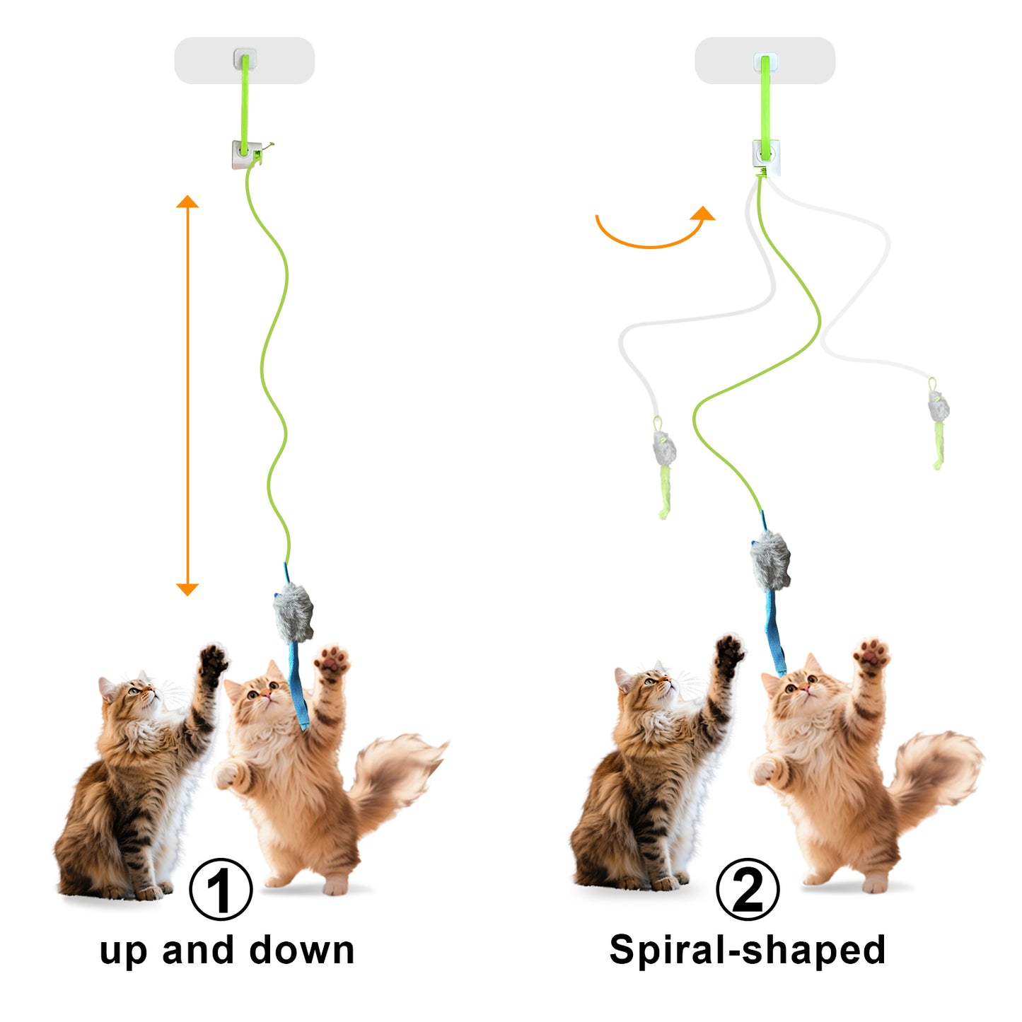 Interactive Cat Teaser Wand with Feather & Bells – Fun Exercise Toy for Cats
